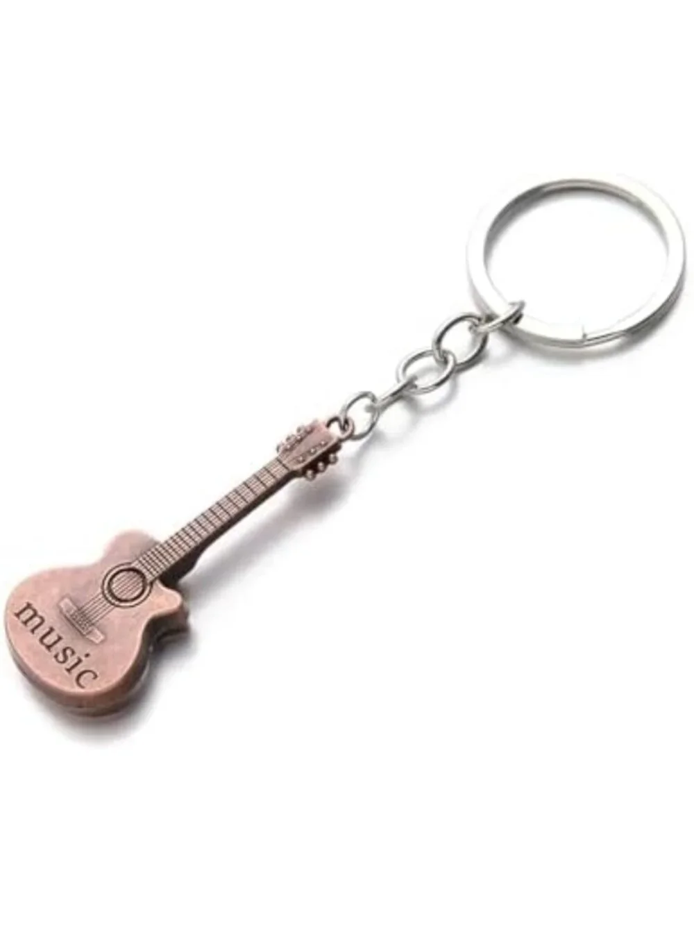 20PCS Guitar Keychain Set | Music Lover Gifts | Metal Guitar Charms & Key Rings